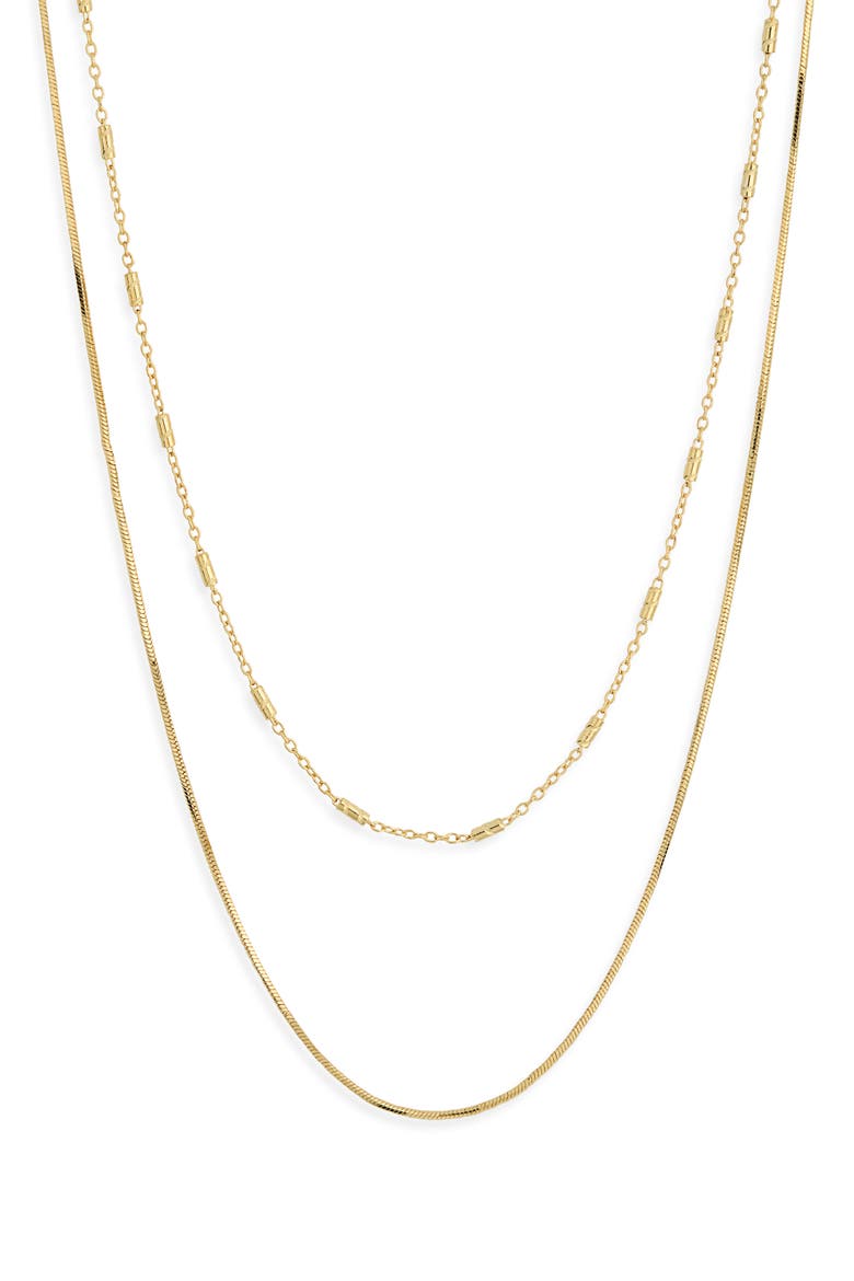 Set of 2 Layered Slinky Chain Necklaces, Main, color, GOLD
