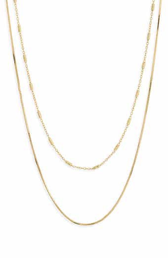 Set of 2 Layered Slinky Chain Necklaces