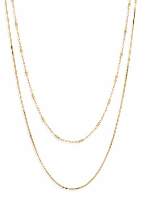 Set of 2 Layered Slinky Chain Necklaces