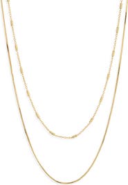 ARGENTO VIVO Set of 2 Layered Slinky Chain Necklaces