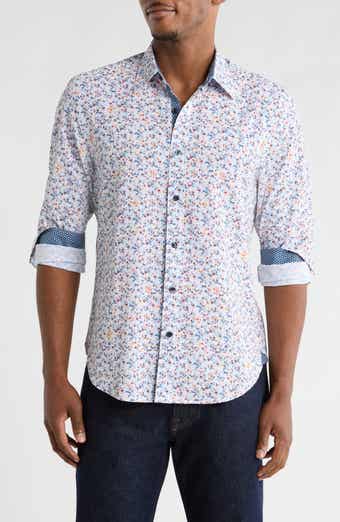 CONSTRUCT Slim Fit Floral 4-Way Stretch Button-Up Shirt