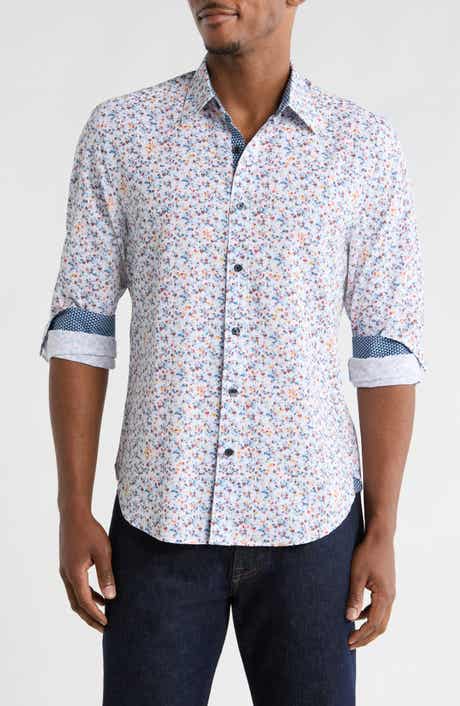 CONSTRUCT Slim Fit Floral 4-Way Stretch Button-Up Shirt