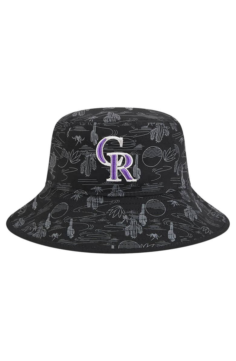 New Era Men's New Era  Black Colorado Rockies 2025 Spring Training All Over Print Bucket Hat, Alternate, color, 