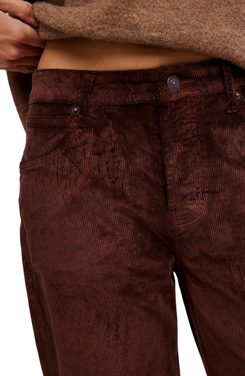 Free People Deep Trance Corduroy Wide Leg Ankle Pants In Brown