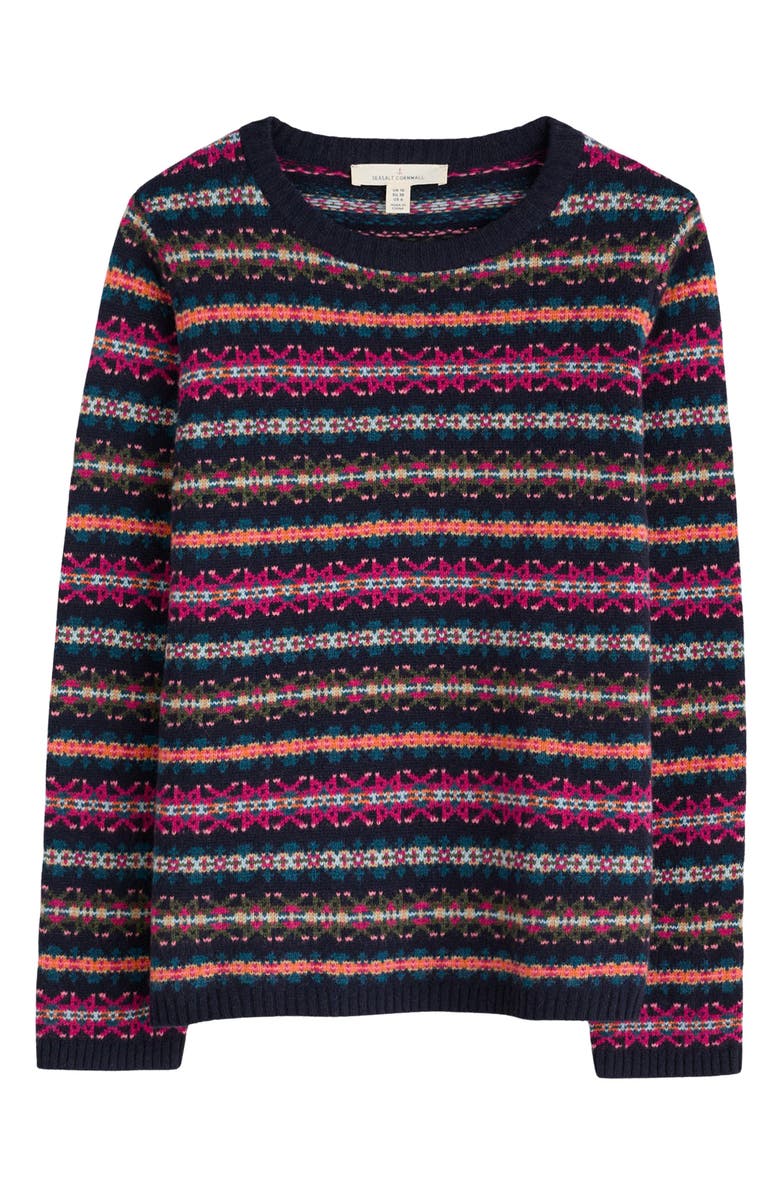 Seasalt Cornwall Percella Cove Fair Isle Merino Wool Blend Sweater, Alternate, color, 