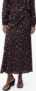MANGO Floral Flare Maxi Skirt