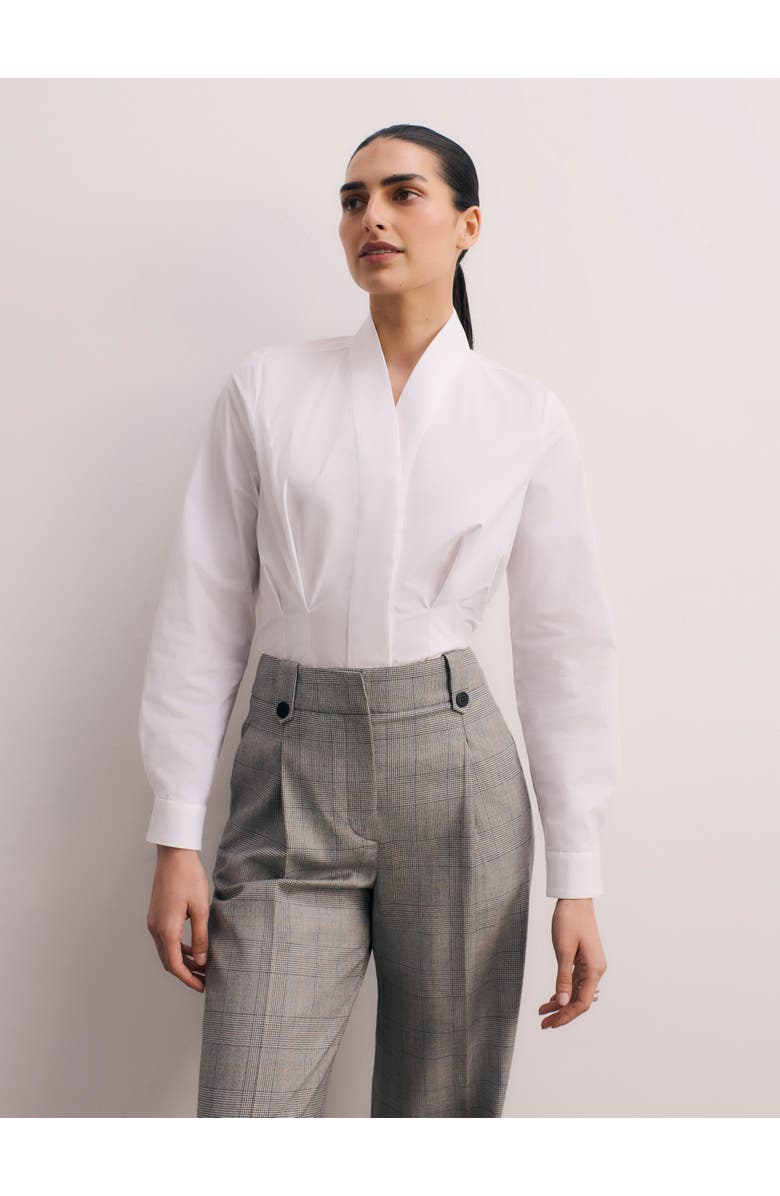 The Fold Avio Cotton Blouse, Alternate, color, White