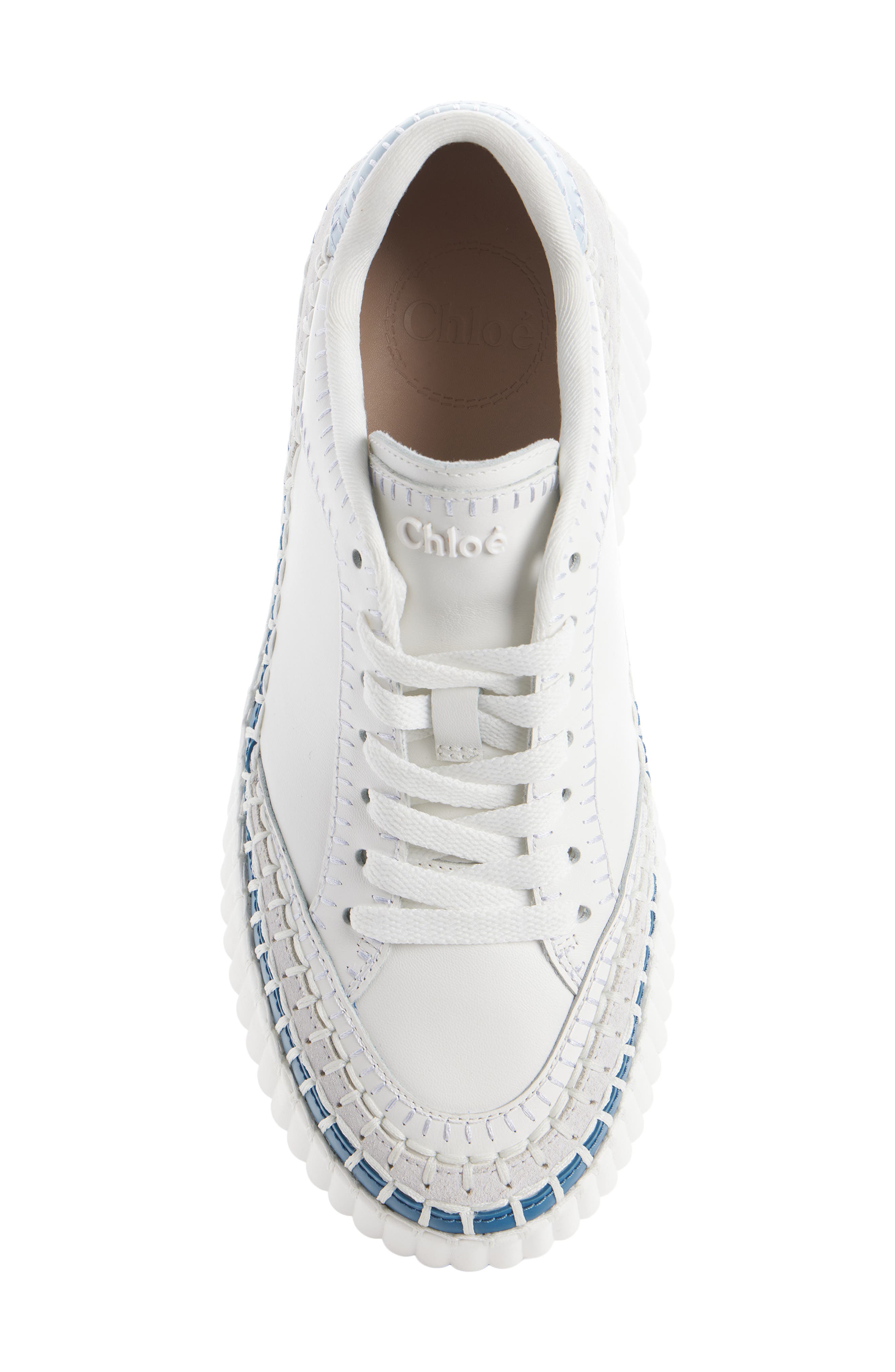 Chloé Nama Platform Sneaker, Alternate, color, Blue/ White
