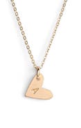 Nashelle 14k-Gold Fill Initial Mini Heart Pendant Necklace