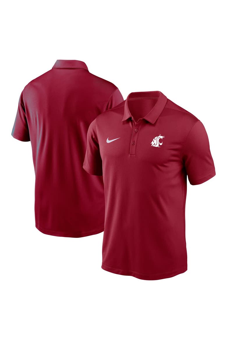 Men's Nike Crimson Washington State Cougars Victory Solid Performance Polo, Main, color, Crimson