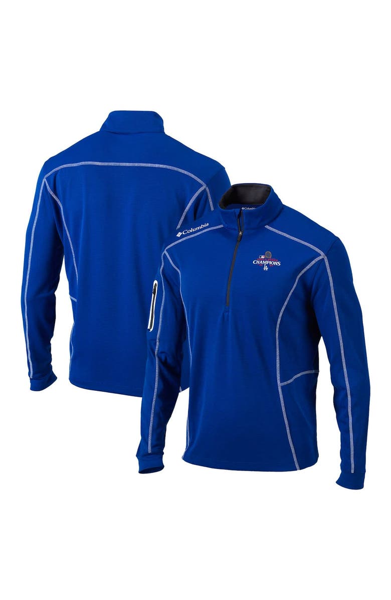 Columbia Men's Columbia  Royal Los Angeles Dodgers 2024 World Series Champions Shotgun Omni-Wick Quarter-Zip Jacket, Alternate, color, 