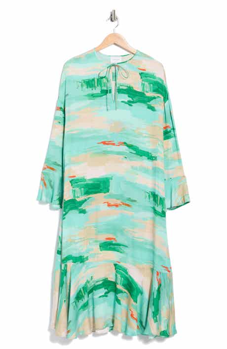 Longchamp Keyhole Long Sleeve Midi Dress