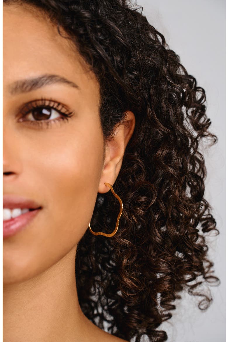 Sierra Hoop Earrings, Alternate, color, GOLD