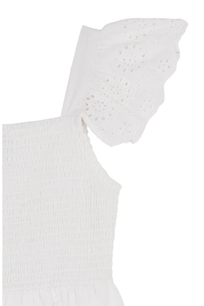 Kids' Cotton Eyelet Smocked Sundress, Alternate, color, WHITE