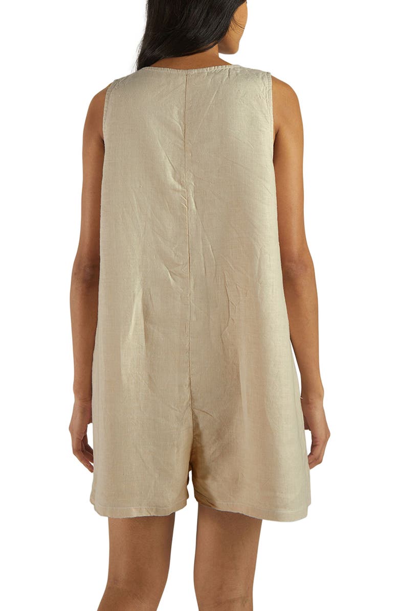Reistor Romp and Play Romper, Alternate, color, Neutral Beige