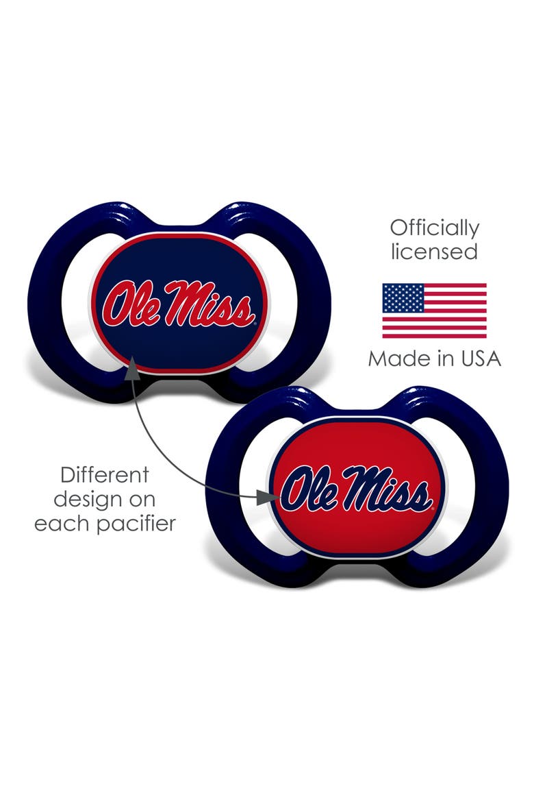 Ole Miss Rebels Pacifier 2-Pack, Alternate, color, Multicolor