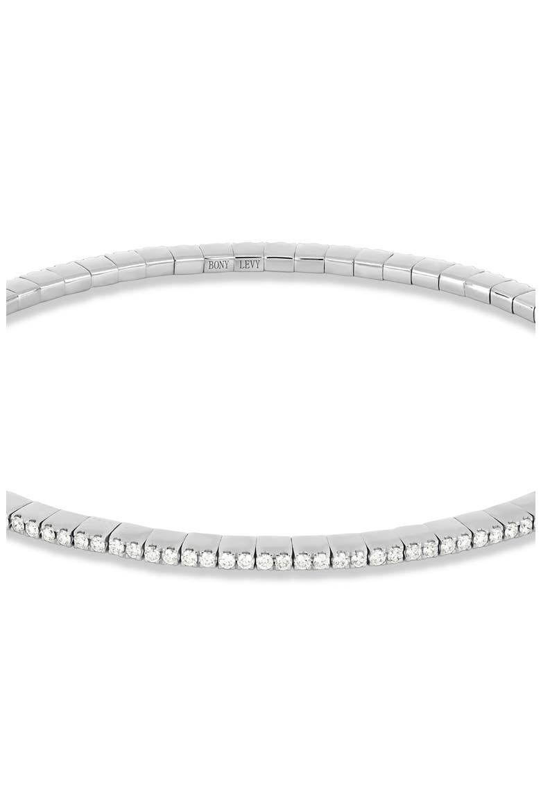 18K Gold Diamond Stretch Bracelet, Alternate, color, 18K WHITE GOLD/ DIAMOND