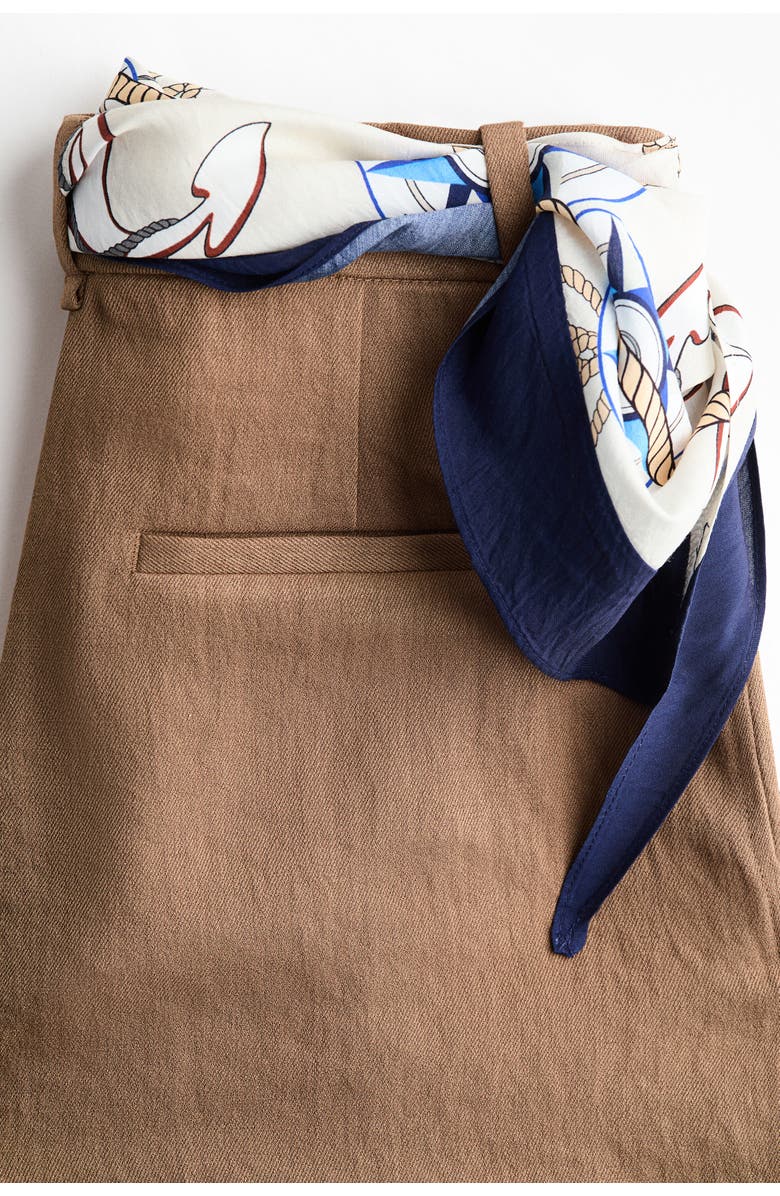 H&M Scarf-detail Shorts, Alternate, color, 