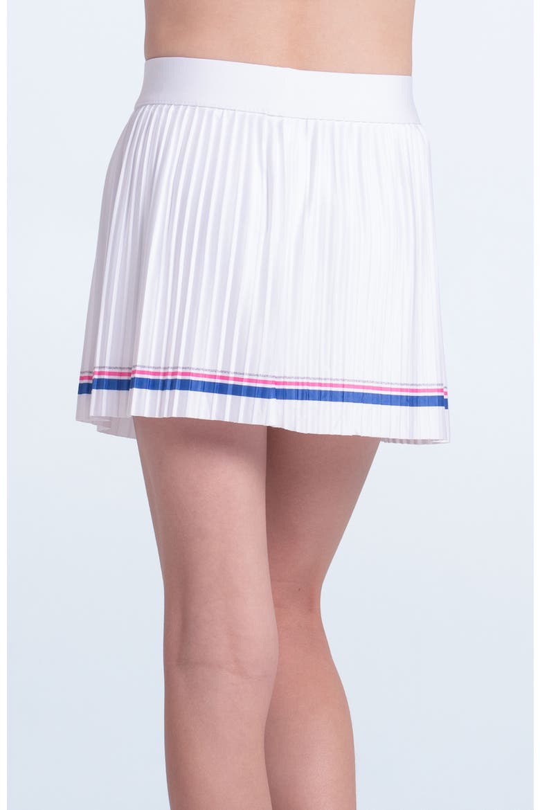 Girls' Game On Pleated Skirt, Alternate, color, White