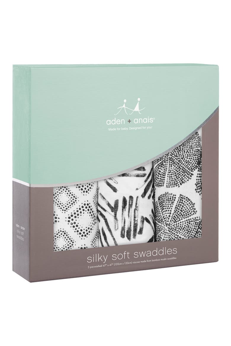 3-Pack Silky Soft Swaddling Cloths, Alternate, color, IN MOTION