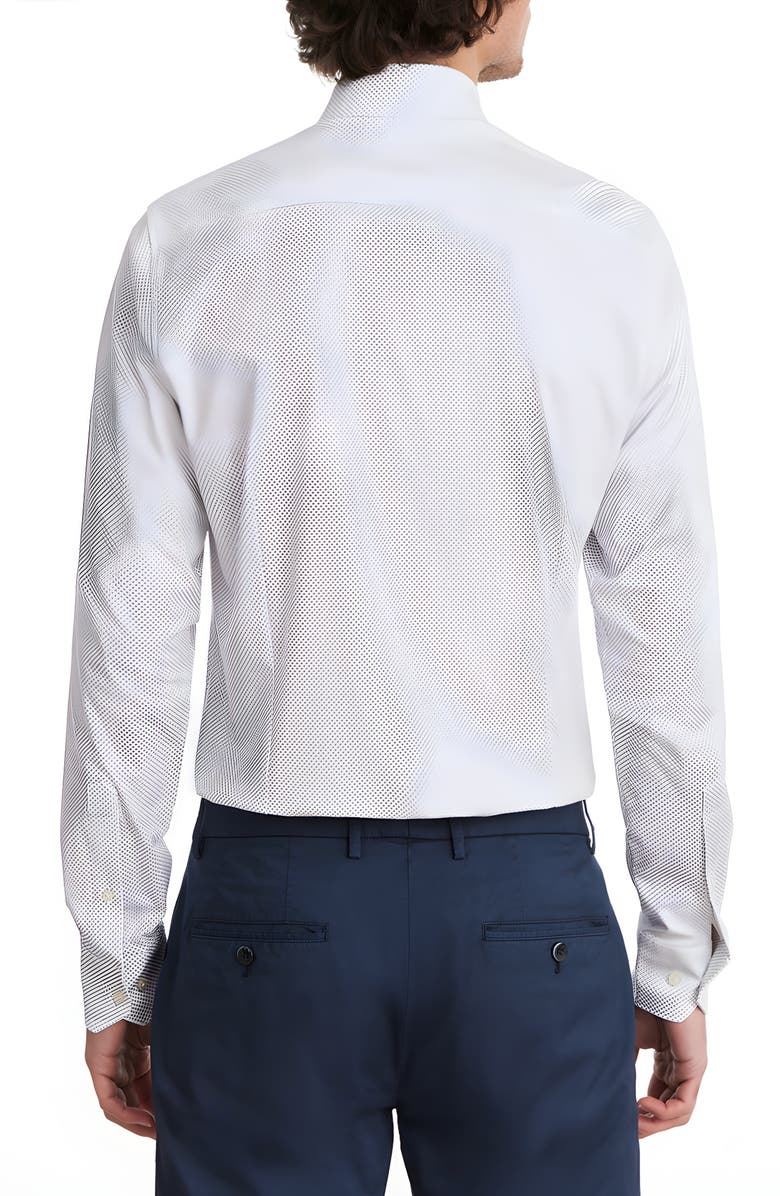 Emanuel Berg 4Flex Stretch Modern Fit Geometric Print Knit Dress Shirt, Alternate, color,