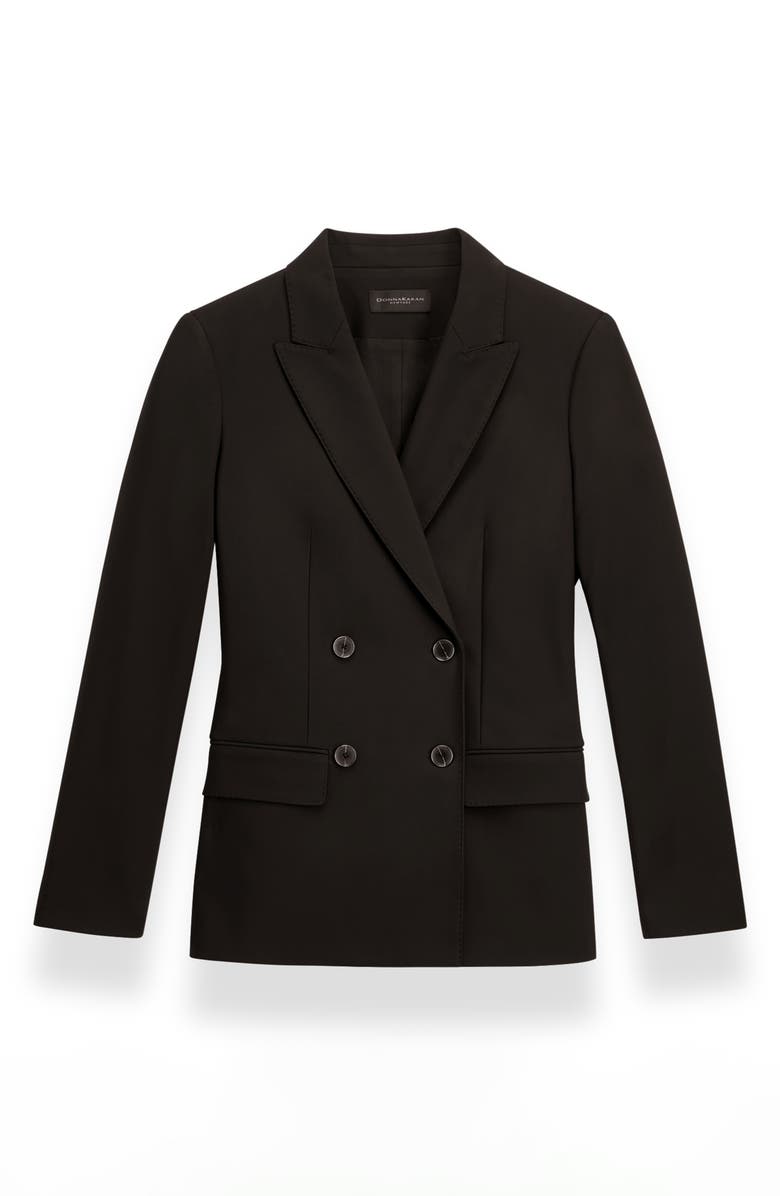 Donna Karan New York Pickstitch Double Breasted Blazer, Alternate, color, 