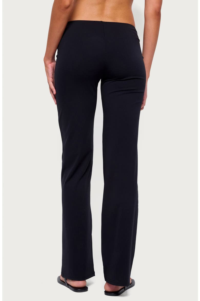 Anika Scooped Straight Leg Pants, Alternate, color, BLACK
