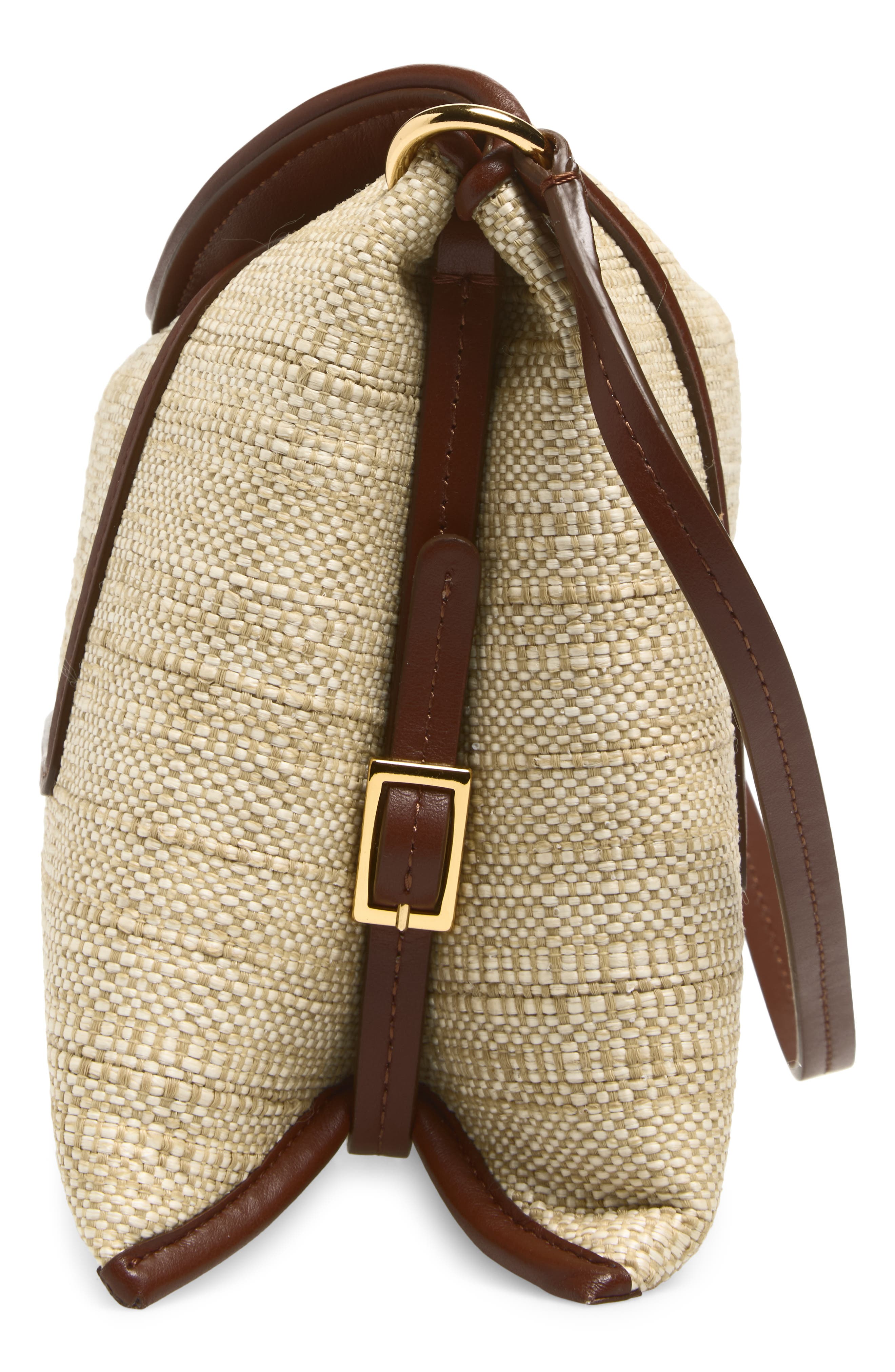 Wandler Penelope Slouch Raffia Shoulder Bag, Alternate, color, Beige Raffia