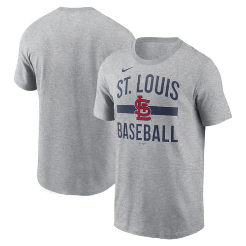 NIKE NIKE  HEATHER GRAY ST. LOUIS CARDINALS ARCHED T-SHIRT