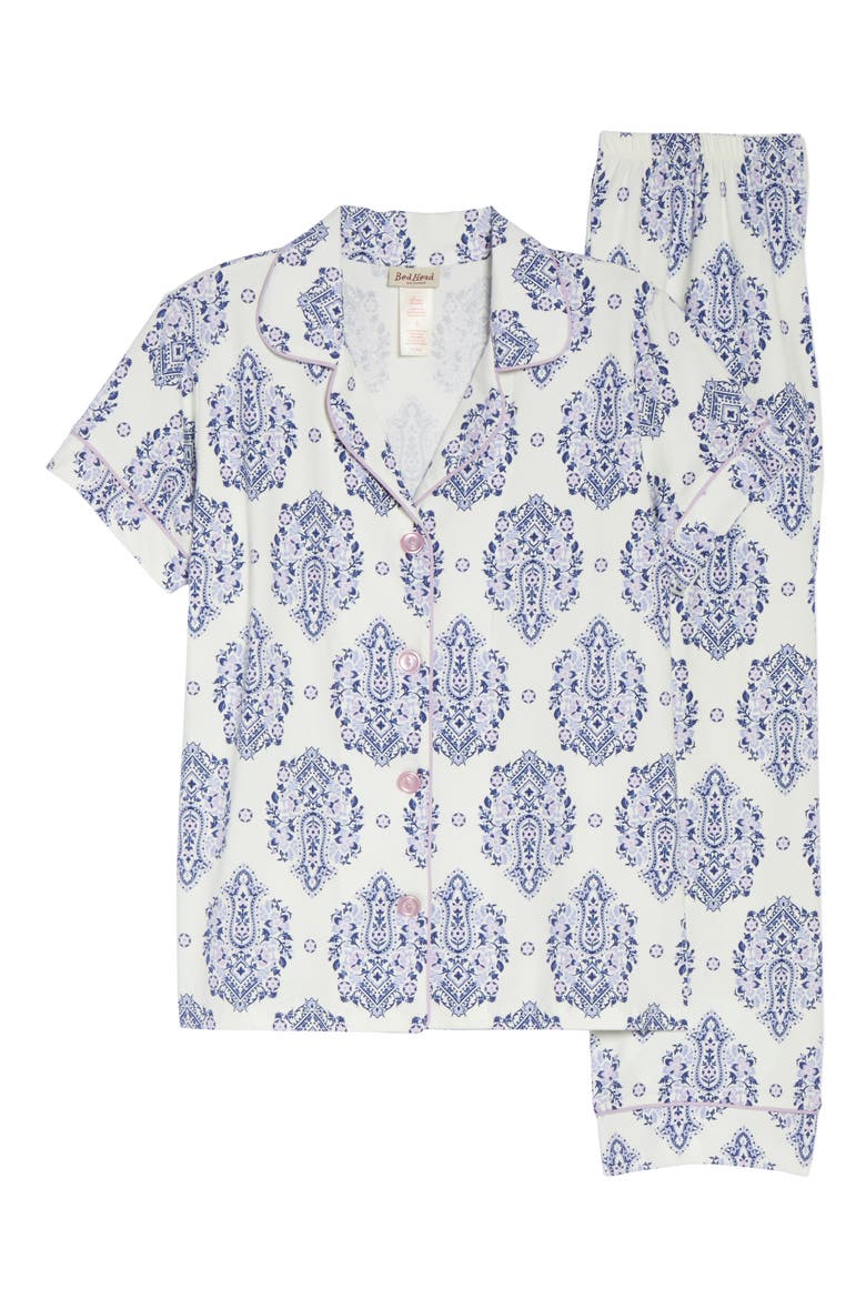 BedHead Crop Pajamas, Alternate, color, NAVY PAISLEY