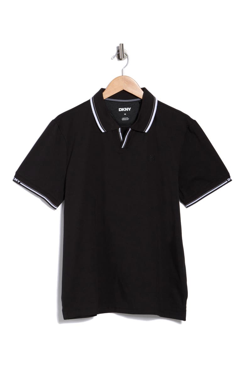 Jory Johnny Collar Polo, Alternate, color, BLACK
