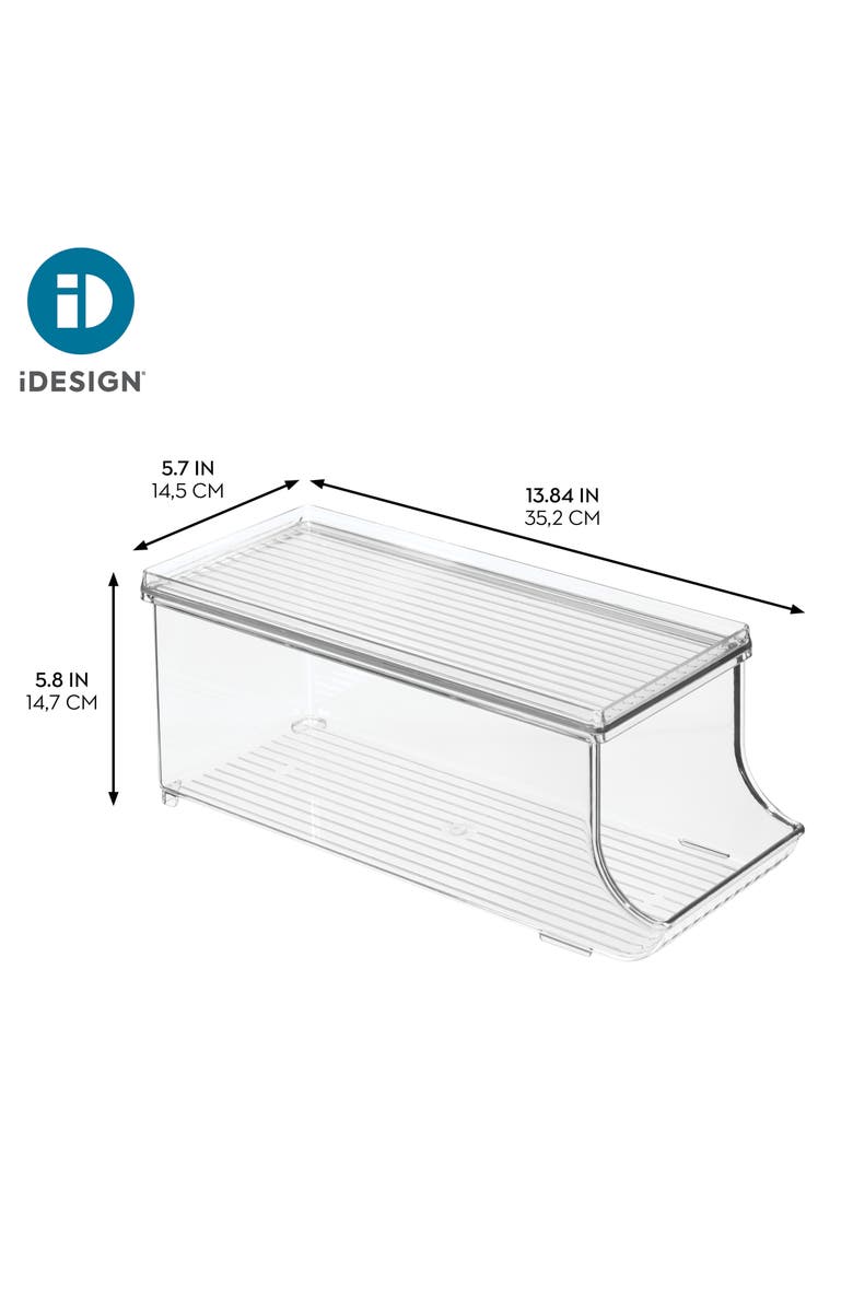 Basic Soda Can Organizer with Lid for Pantry - Set of 4 - Clear - Made in USA, Alternate, color, Clear