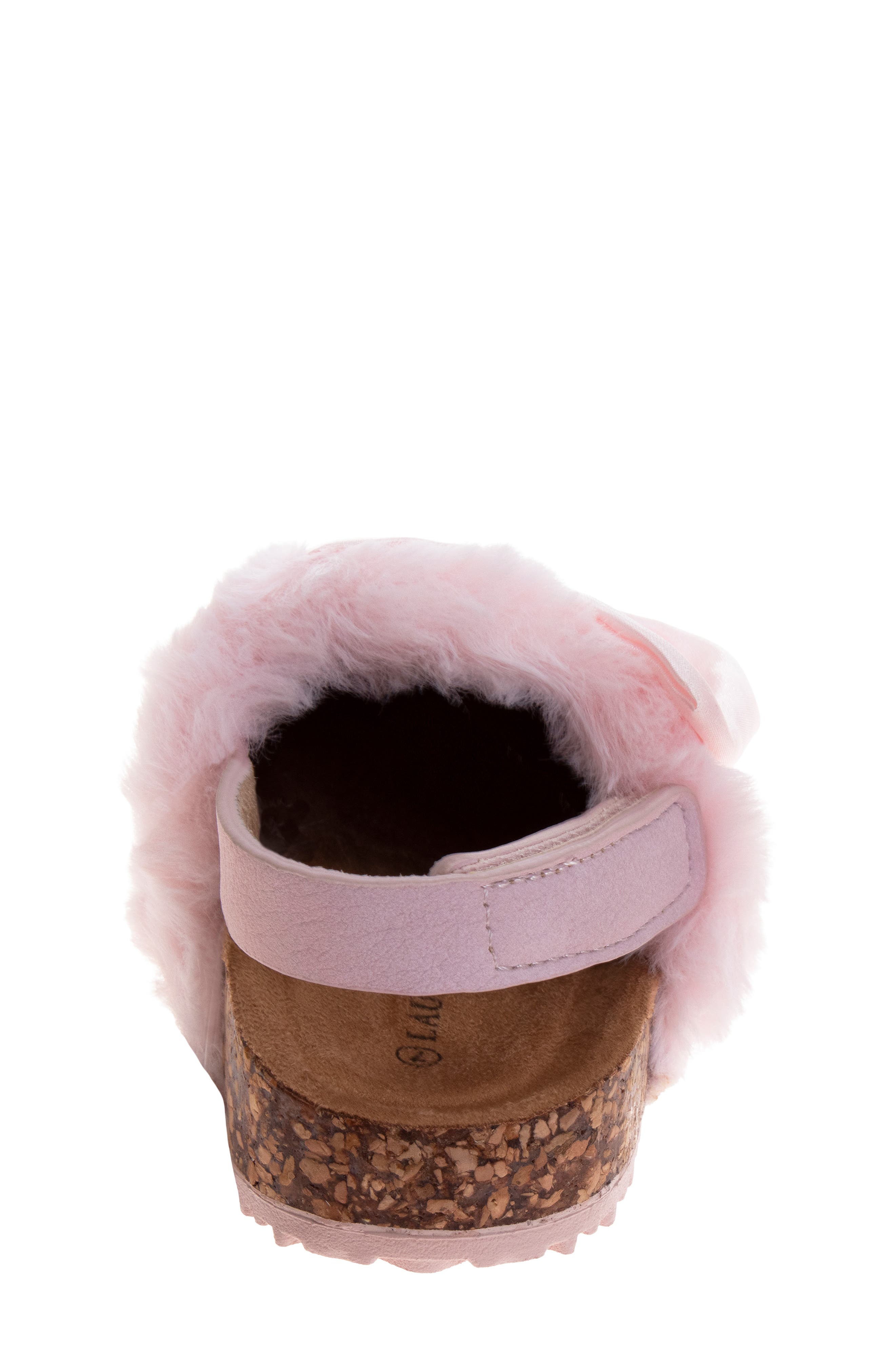 Kids' Slingback Faux Fur Trim Clog, Alternate, color, PINK