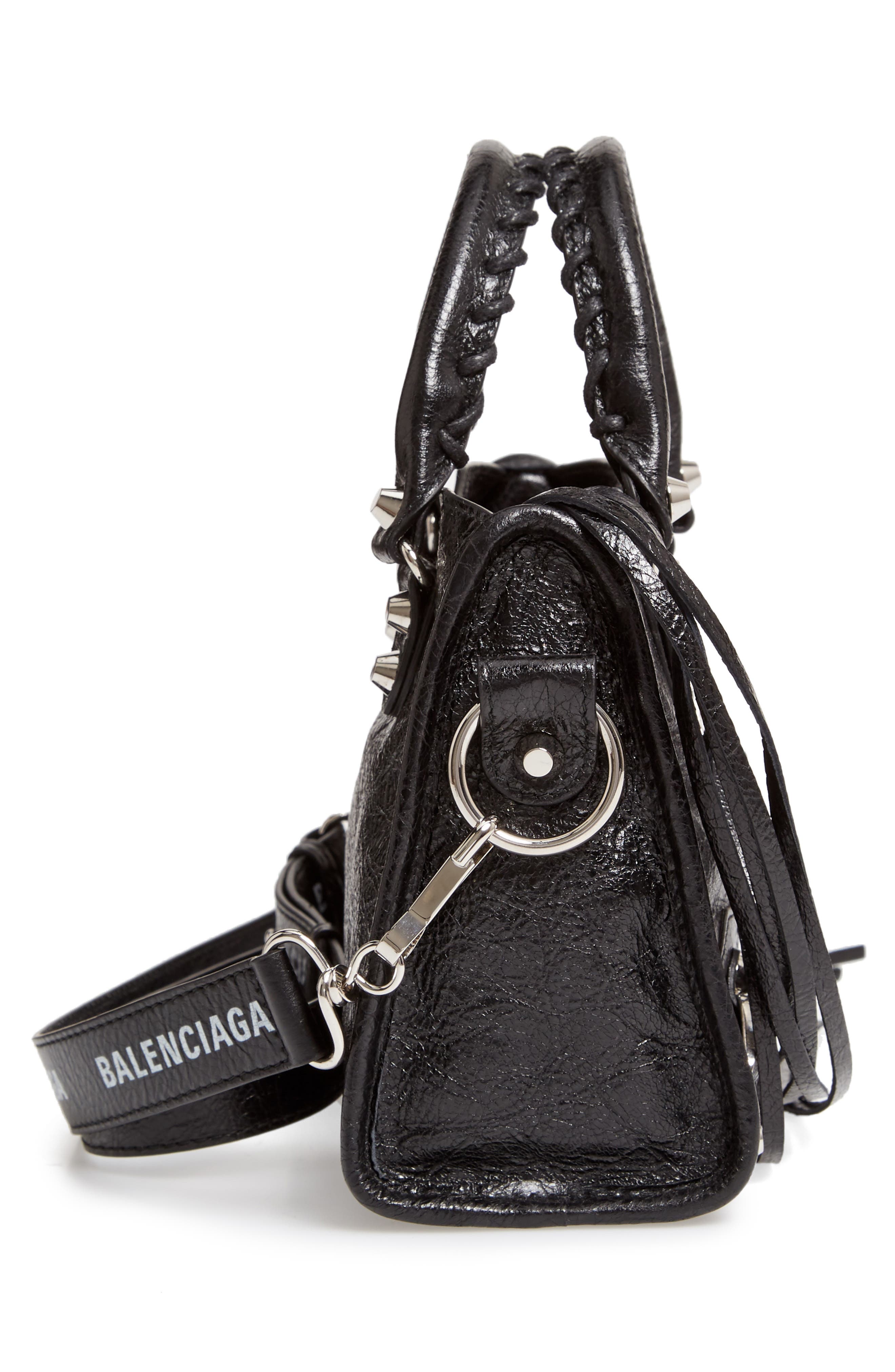Balenciaga Mini Arena City Leather Satchel, Alternate, color, 