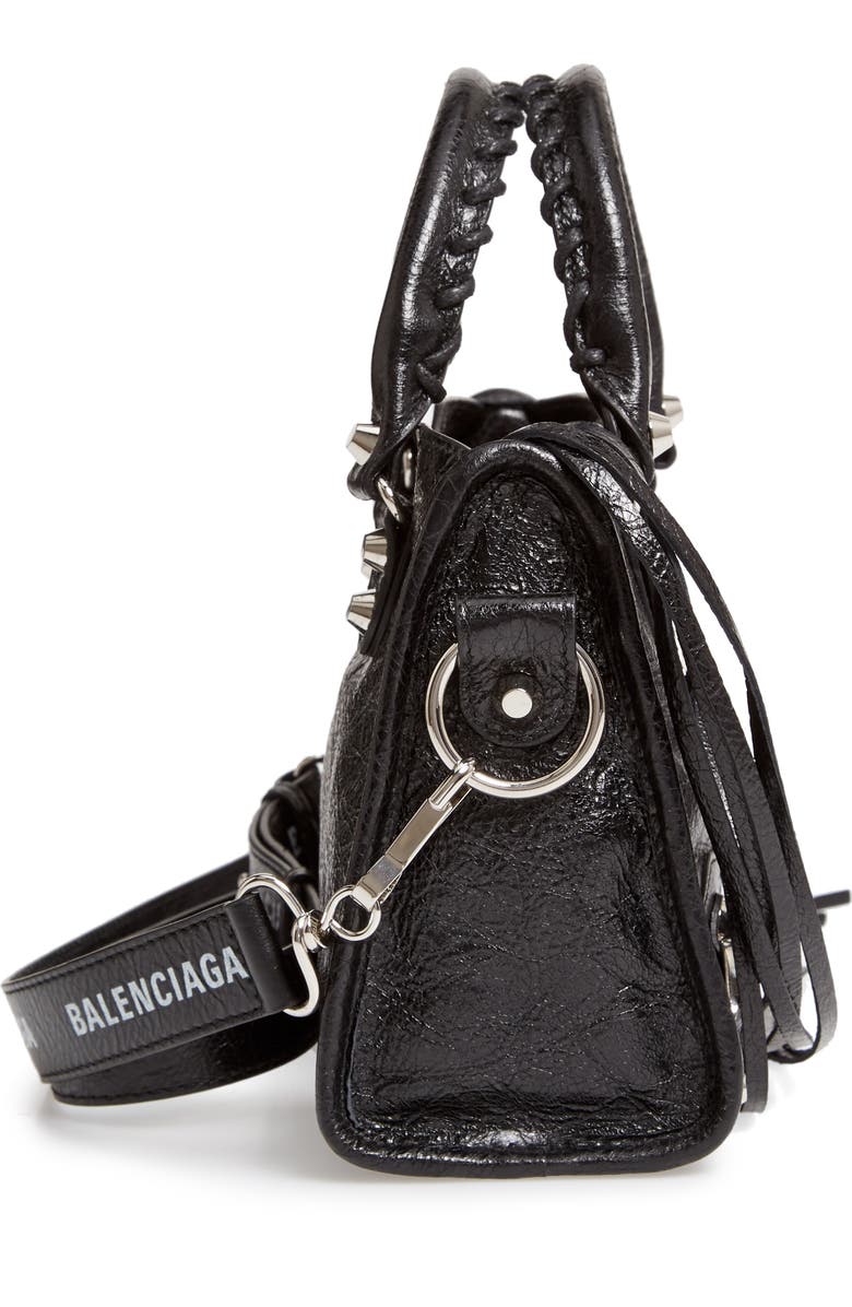 Balenciaga Mini Arena City Leather Satchel, Alternate, color,