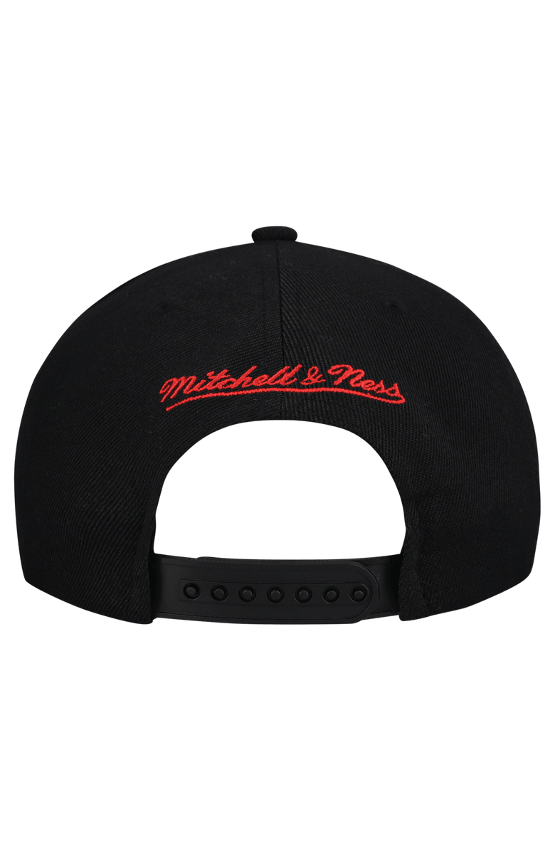 Mitchell & Ness Men's Mitchell & Ness Black Carolina Hurricanes Retro Script Colorblock Snapback Hat, Alternate, color, Black