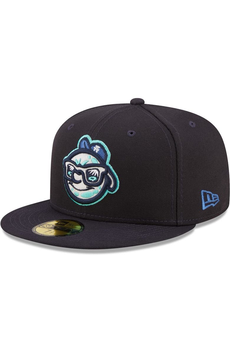 New Era Men's New Era Navy Asheville Tourists Authentic Collection 59FIFTY Fitted Hat, Alternate, color,