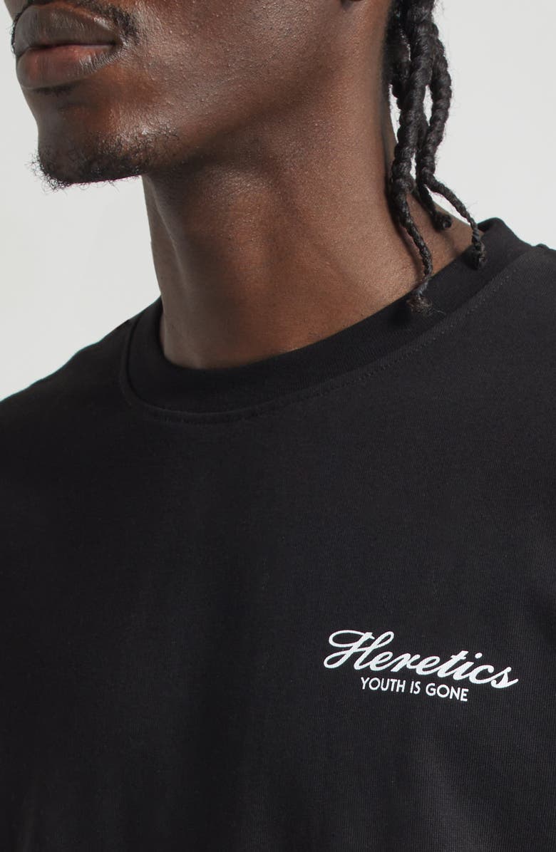 JKEEFER Youth Is Gone Organic Cotton Graphic T-Shirt, Alternate, color, Black