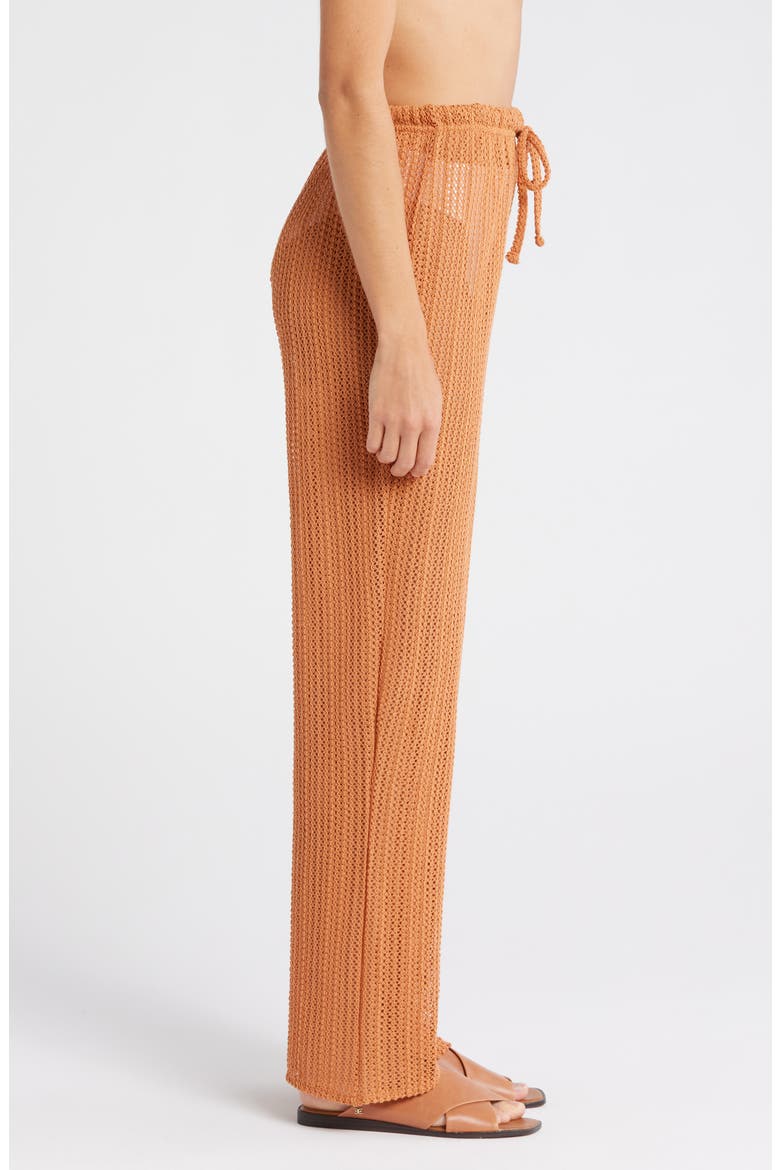 Largo Beach Cover-Up Pants, Alternate, color, TOFFEE