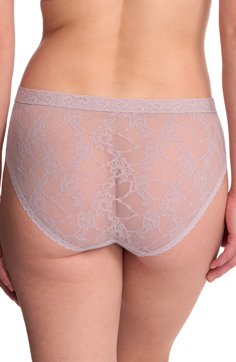 Natori Bliss Allure Lace French Cut Panties, Alternate, color, Grey Lilac