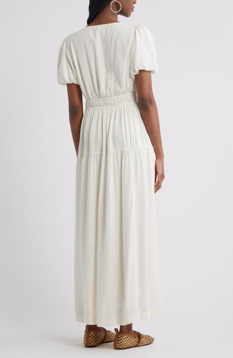 Treasure & Bond Shirred Puff Sleeve Dress, Alternate, color, 