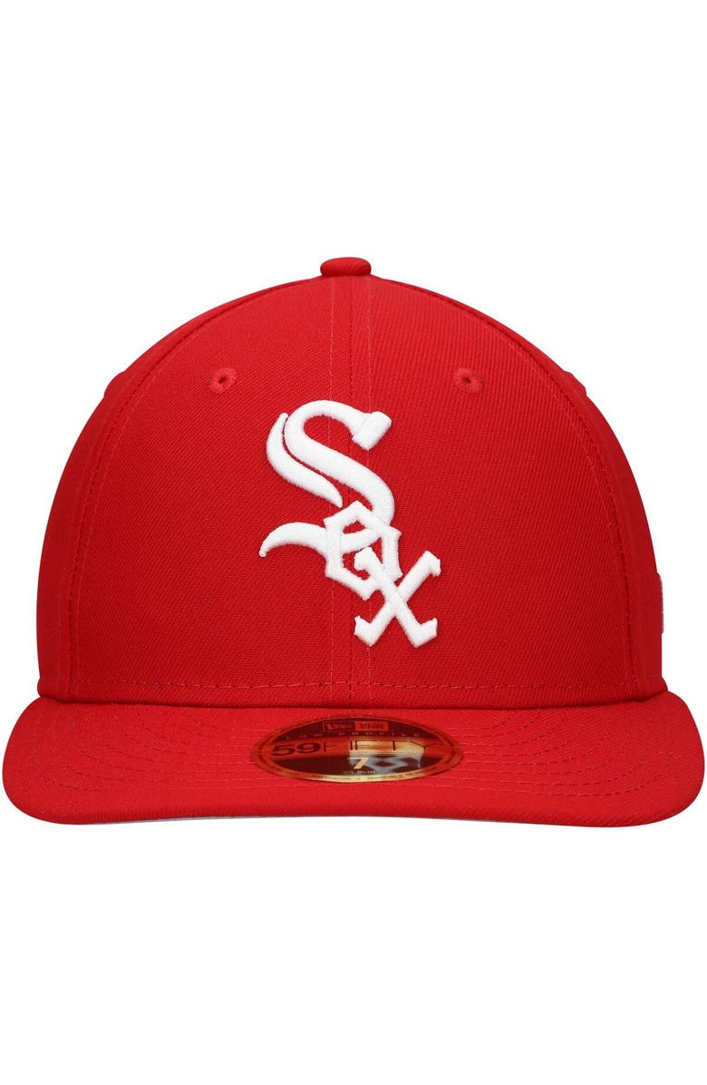 New Era Men's New Era Scarlet Chicago White Sox Low Profile 59FIFTY Fitted Hat, Alternate, color, Scarlet