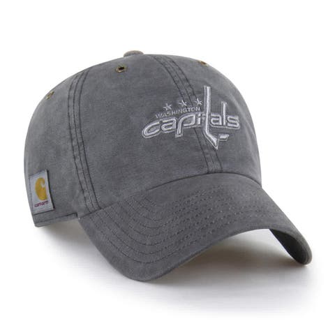 Men's Carhartt x '47  Charcoal Washington Capitals Clean Up Adjustable Hat
