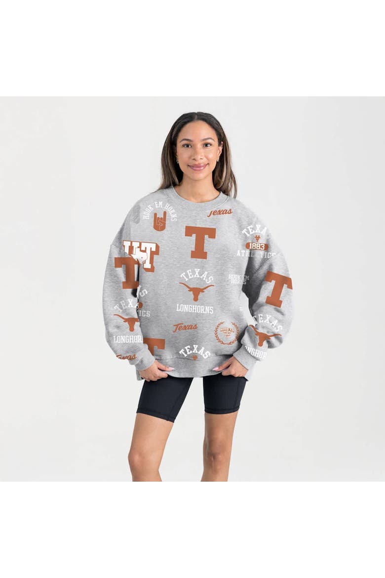 Women's Gameday Couture Gray Texas Longhorns Always on Repeat Fleece Sweatshirt, Main, color, Gray