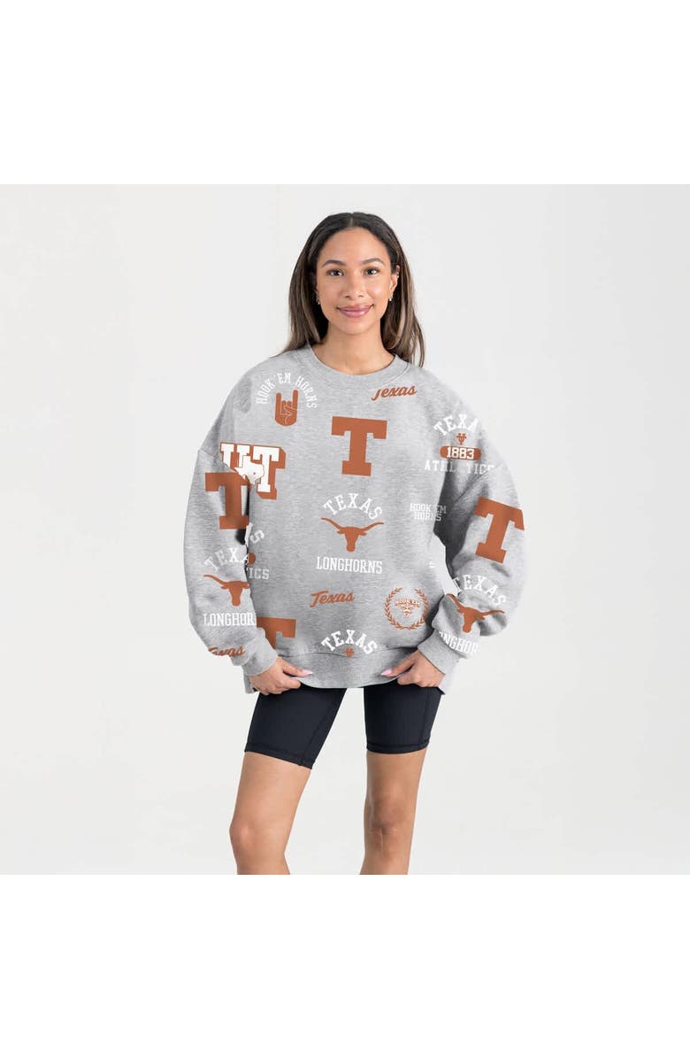 GAMEDAY COUTURE Women
s Gameday Couture Gray Texas Longhorns Always on Repeat Fleece Sweatshirt, Main, color, Gray