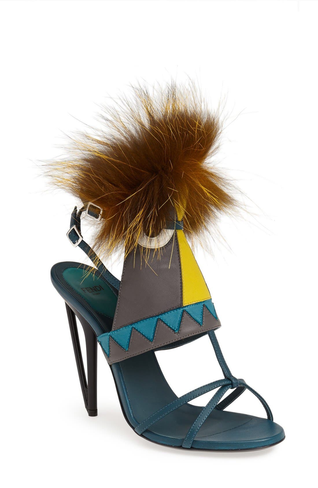 'Bugs Feather' Sandal, Main, color, TURQUOISE