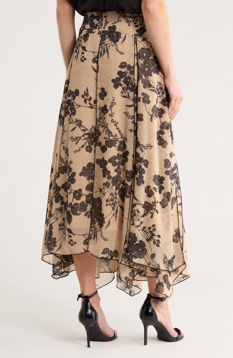 Ted Baker Floral Godet Maxi Skirt, Alternate, color, Hummus