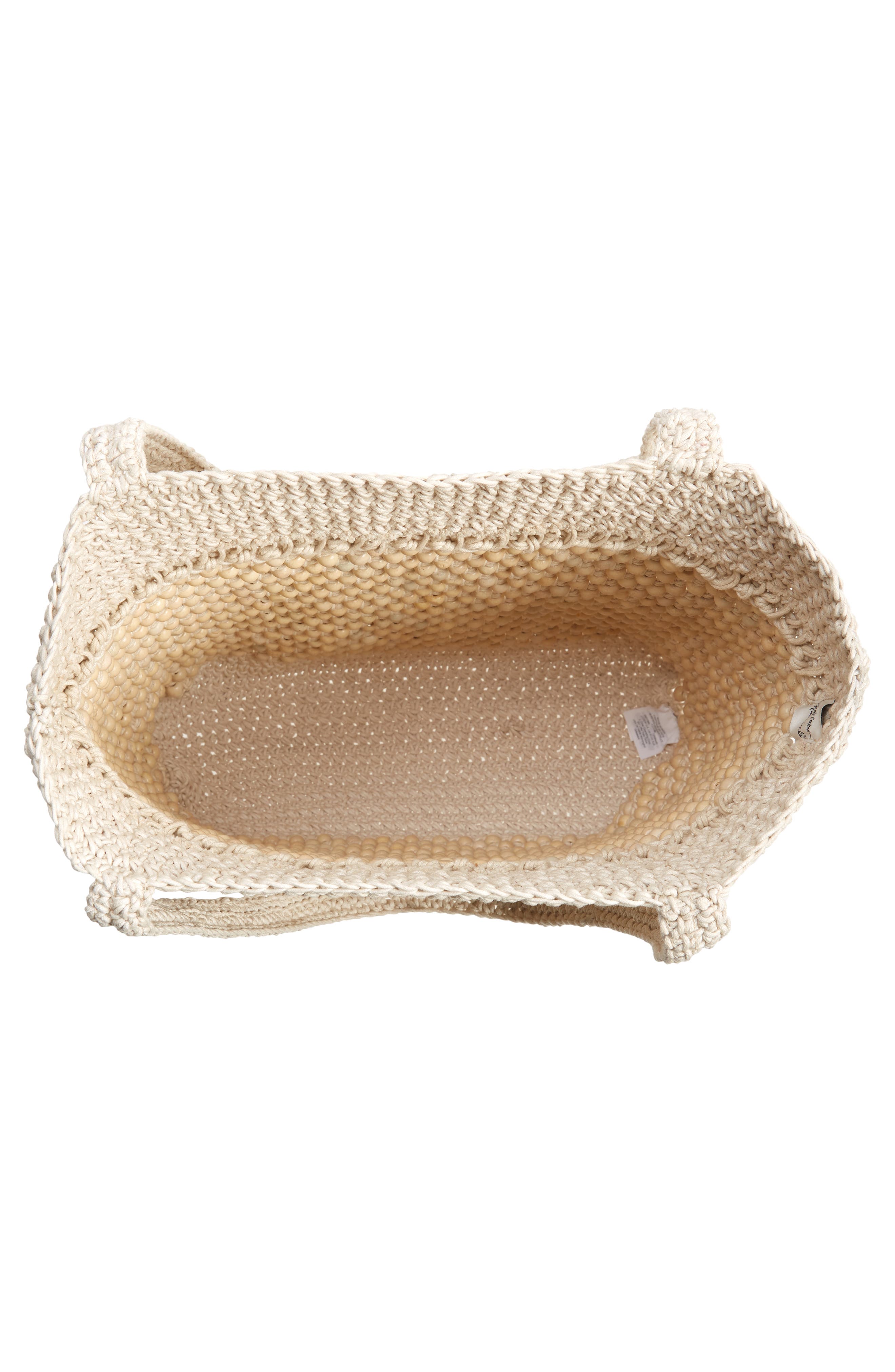 Madewell Beaded Crochet Tote Bag, Alternate, color, 