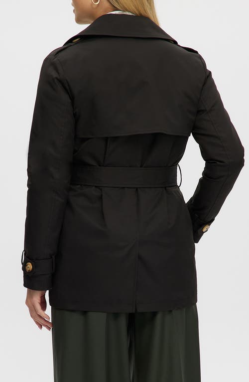 Noize Medium Trench Coat In Black