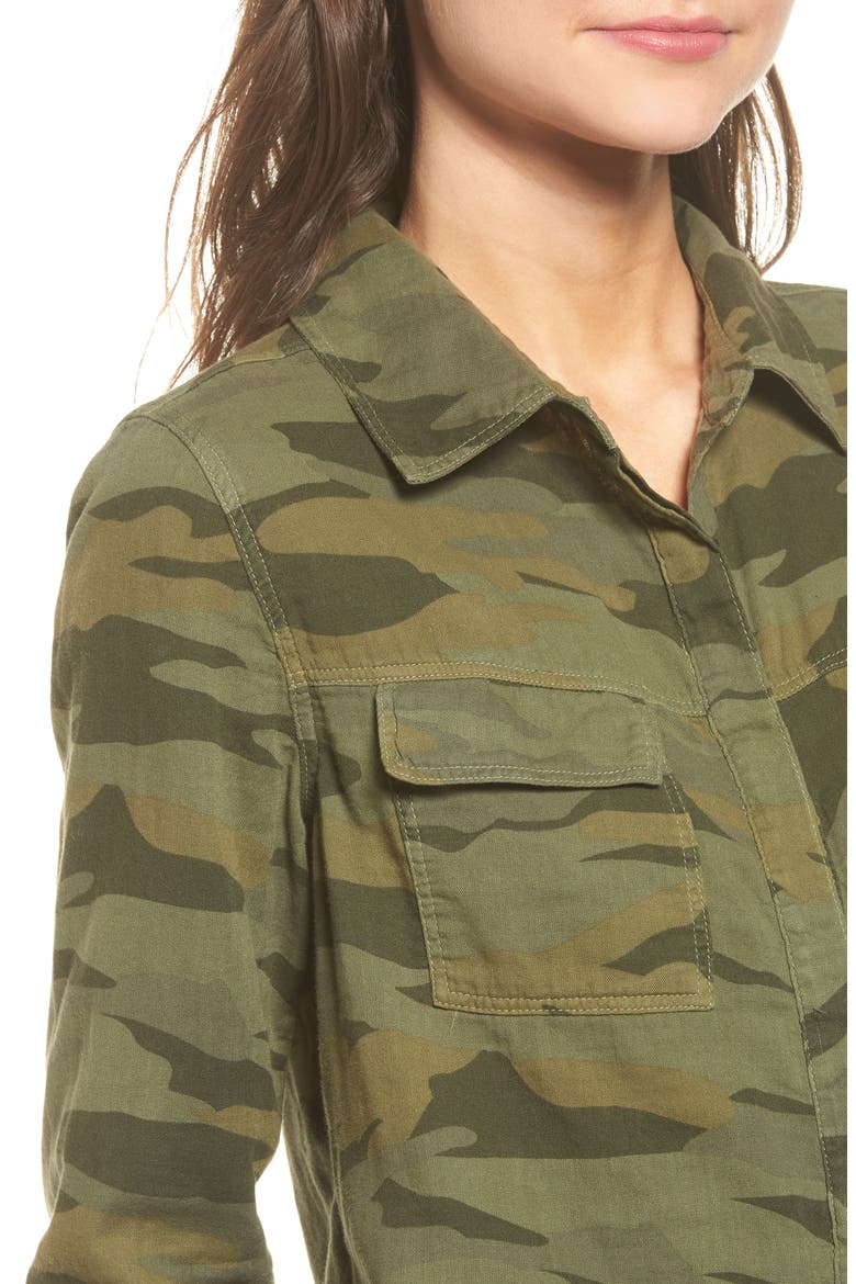 Camo Double Pocket Shirt, Alternate, color, MILITARY OLIVE